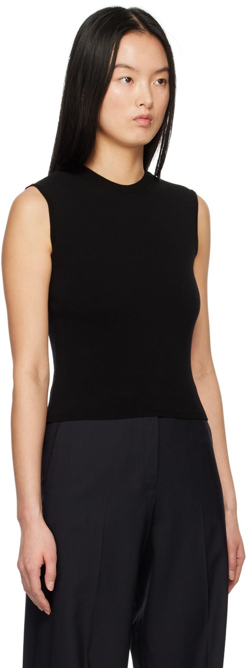 ARCH THE Black Crop Tank Top outlook