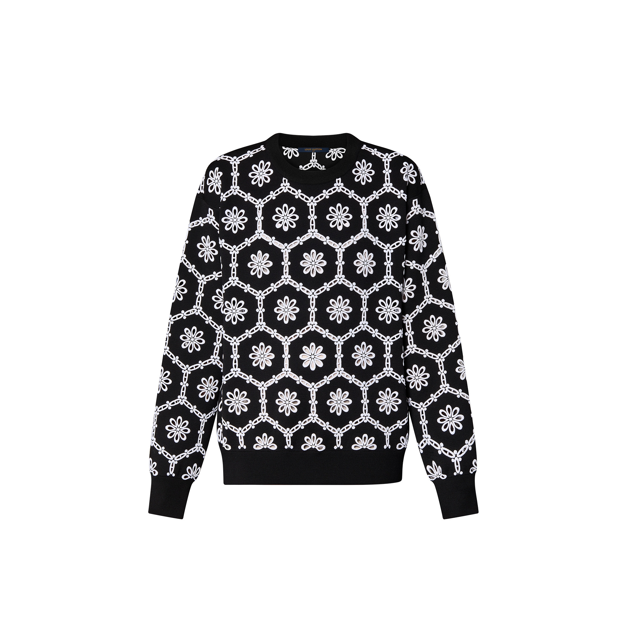 Broderie Anglaise Knit Pullover - 1