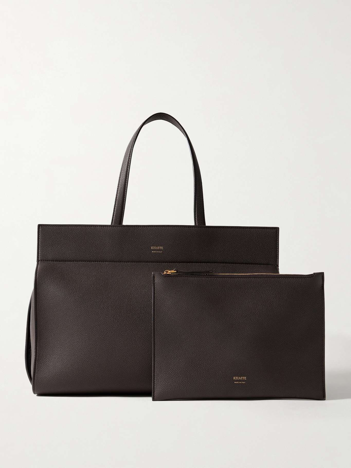 Crosby textured-leather tote Brown - 6