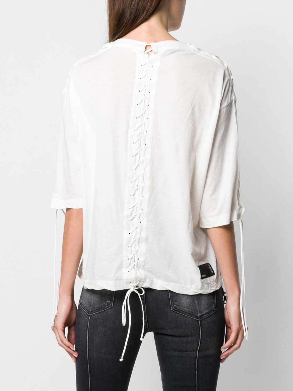 lace-up T-shirt - 4