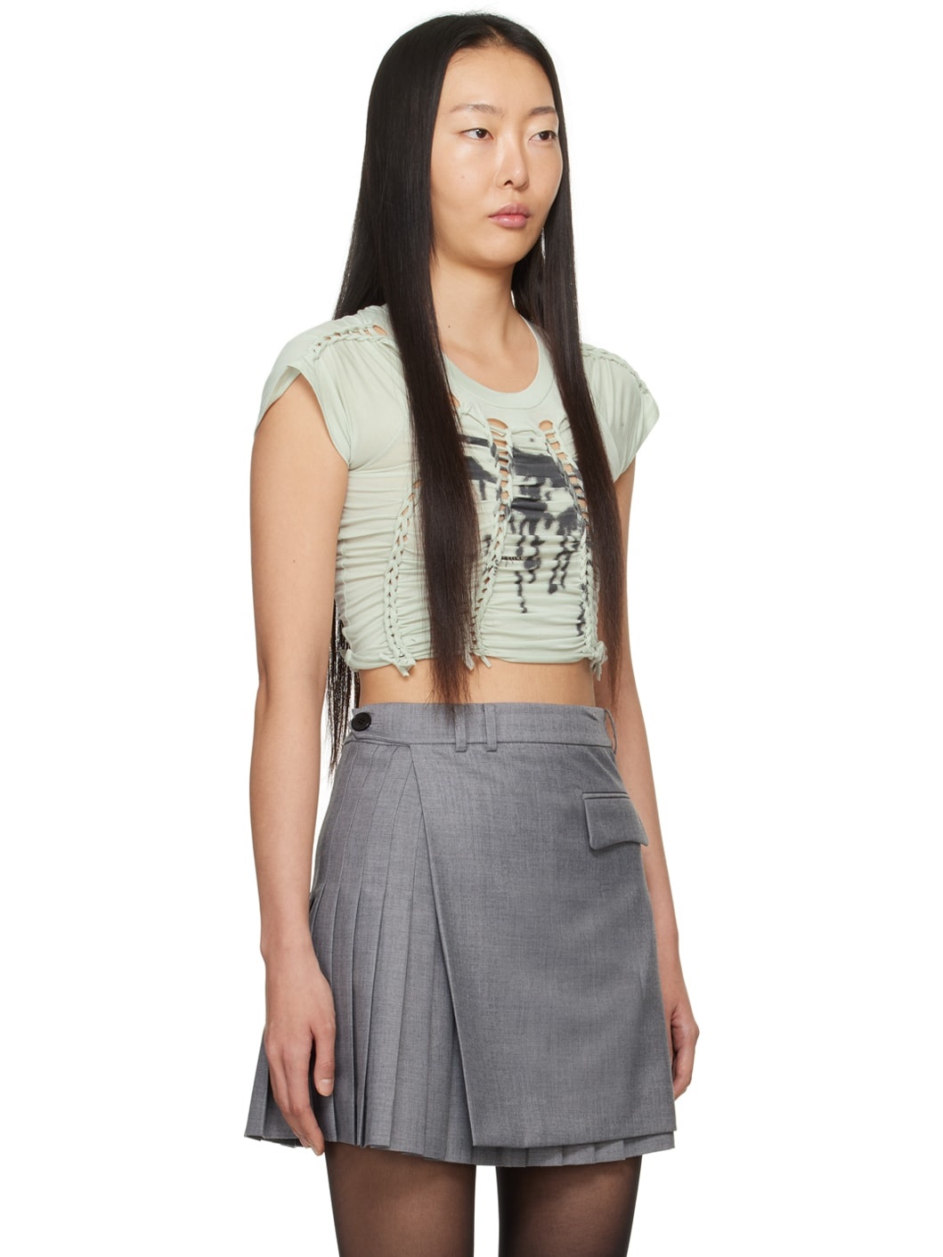 Green Knotted T-Shirt - 2