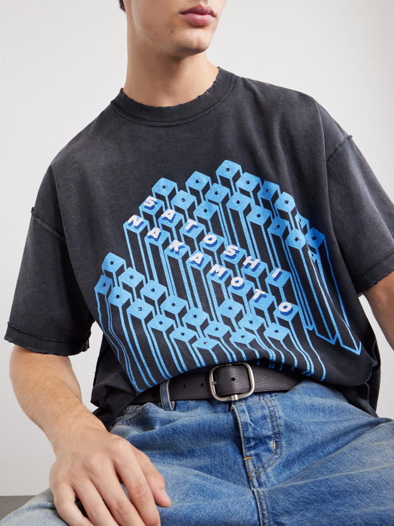 Grid Lock Logo-Print Cotton-Jersey T-Shirt 5