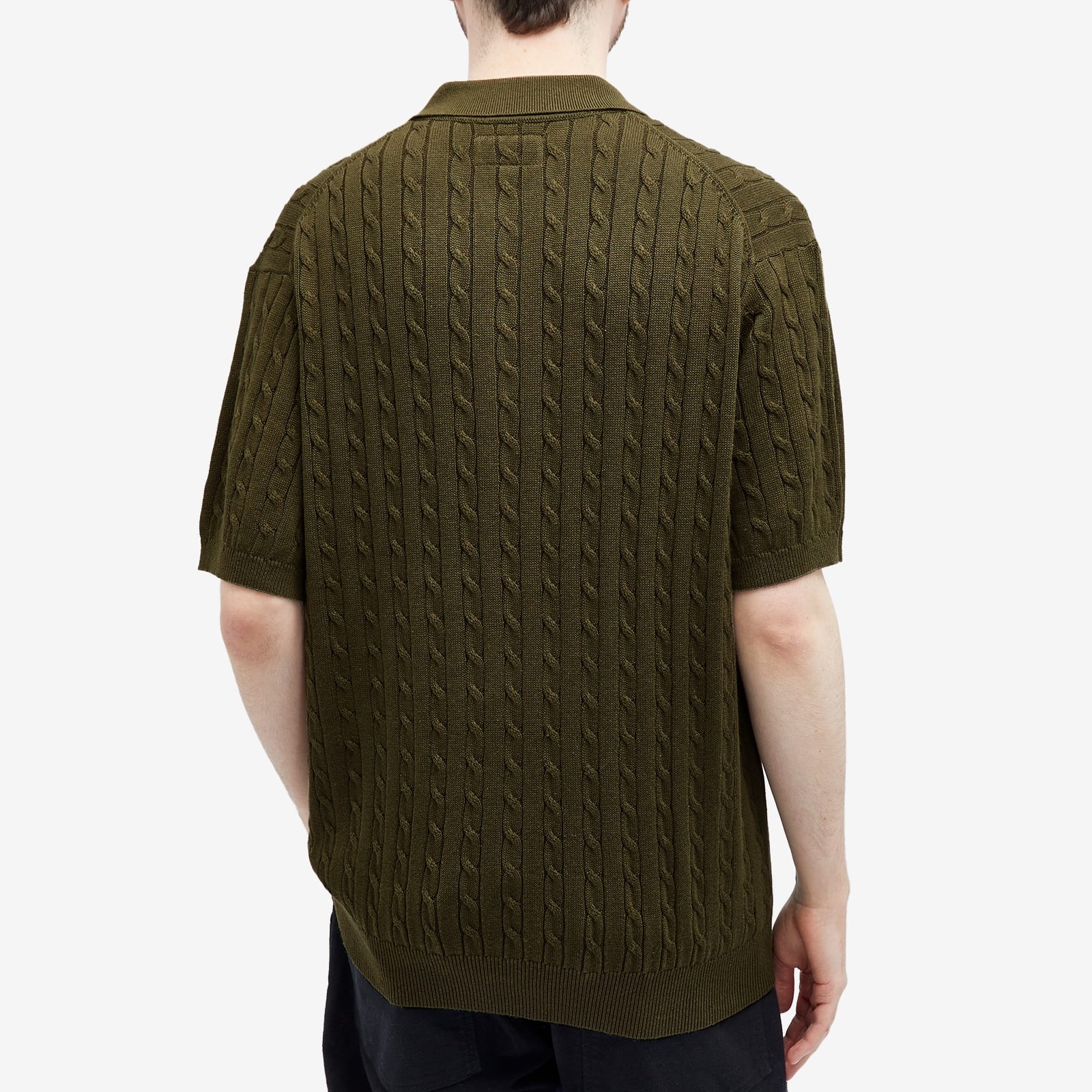 Beams Plus Cable Knit Polo - 3