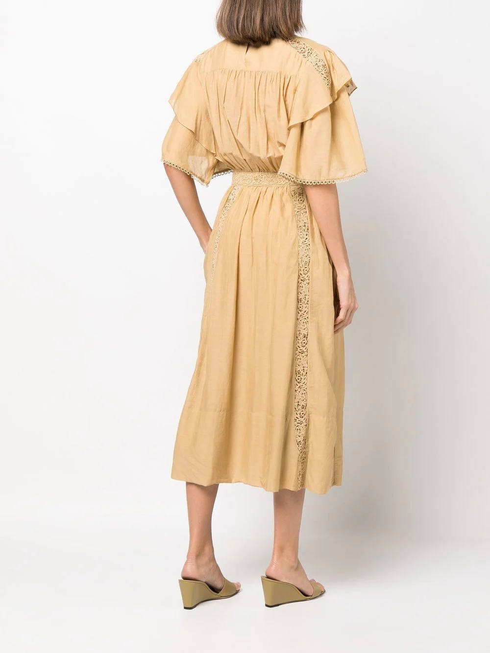 Galina guipure lace-trim dress - 4