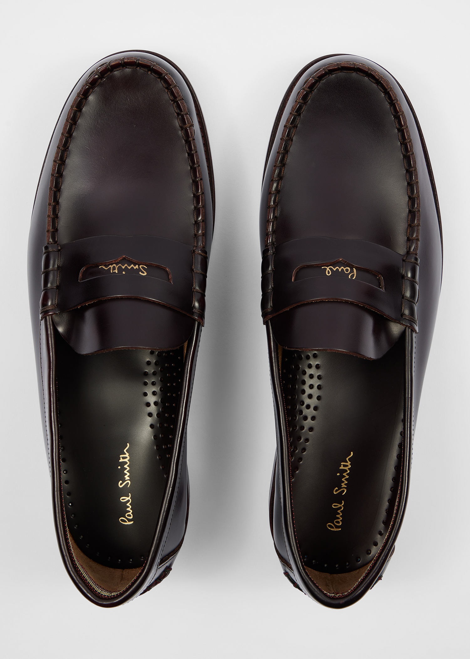 Bordeaux Leather 'Lido' Loafers - 3