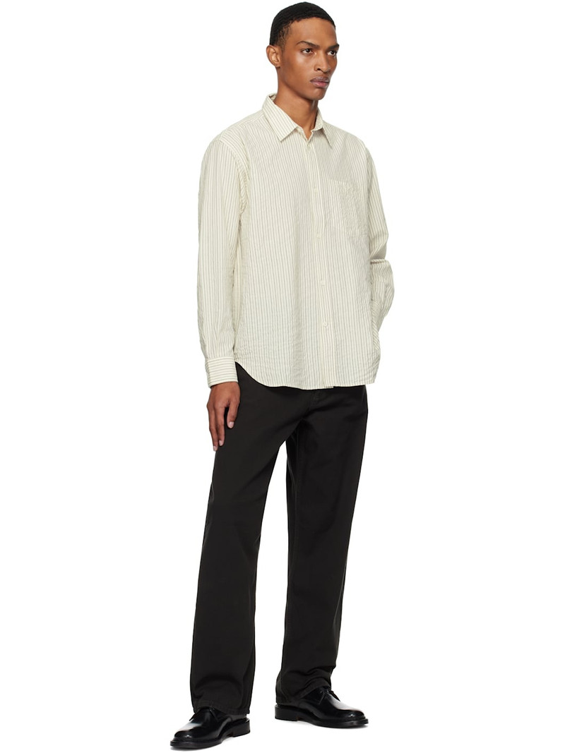 NORSE PROJECTS Beige Mo Oversized Striped Shirt outlook