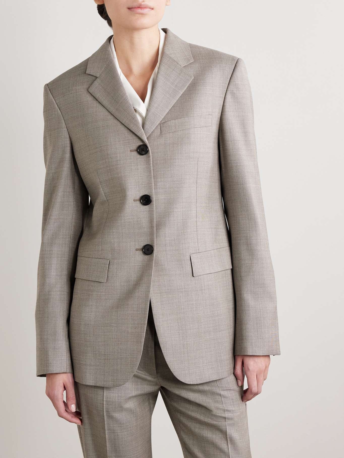 Selene wool blazer Stone - 3