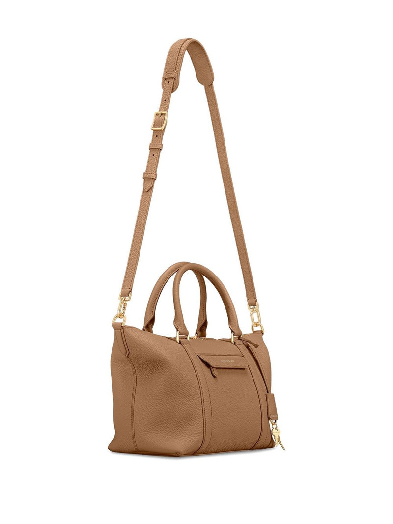 Weekender full-grain lock leather tote bag 4