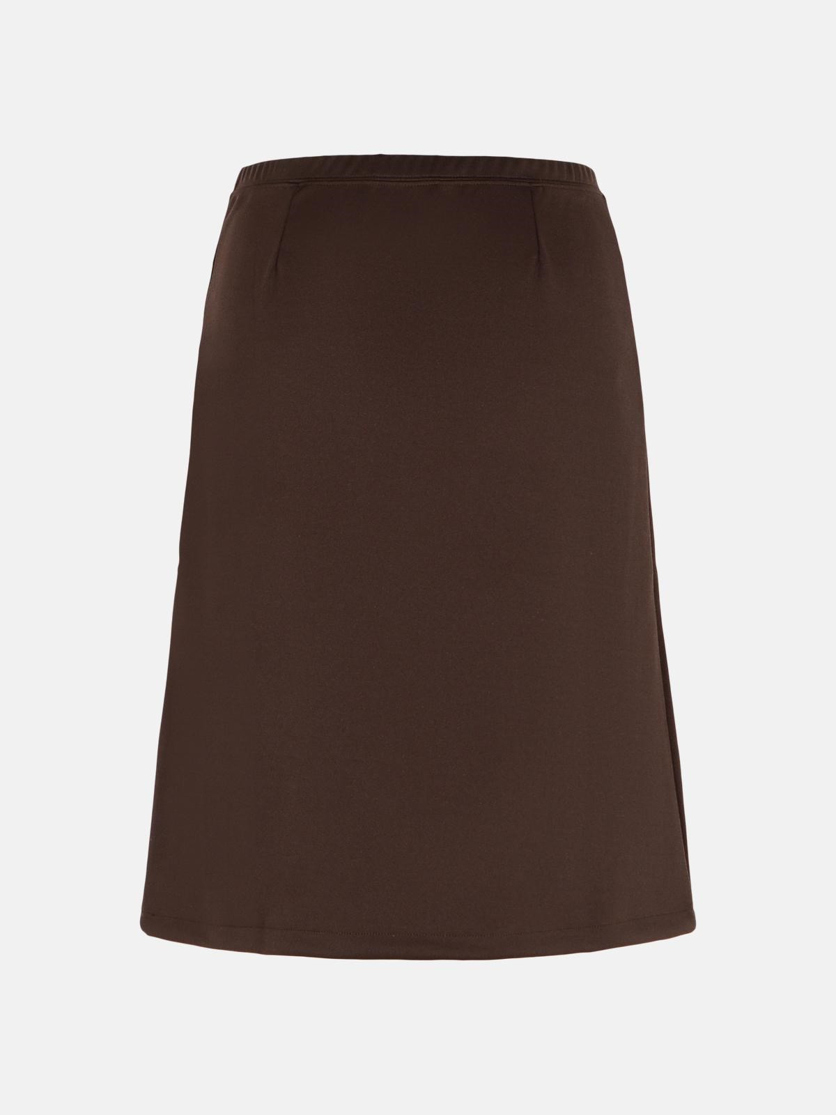 BROWN POLYESTER SKIRT - 3