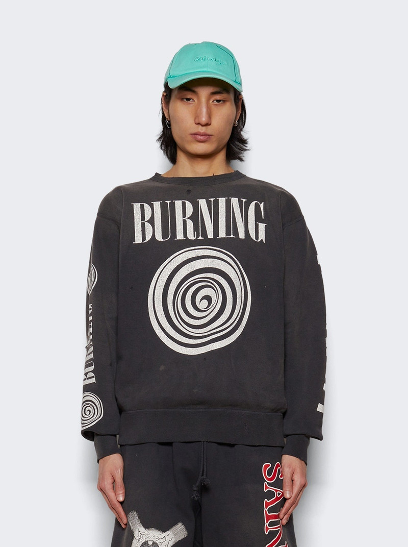 Burning Crewneck Sweatshirt Black 3