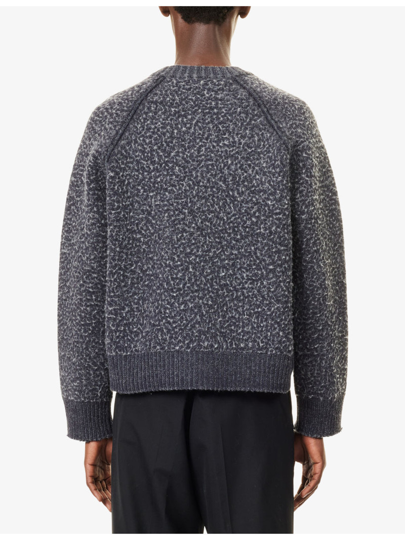 Blanket Zipped Merino Wool and Cotton-Blend Jumper 4