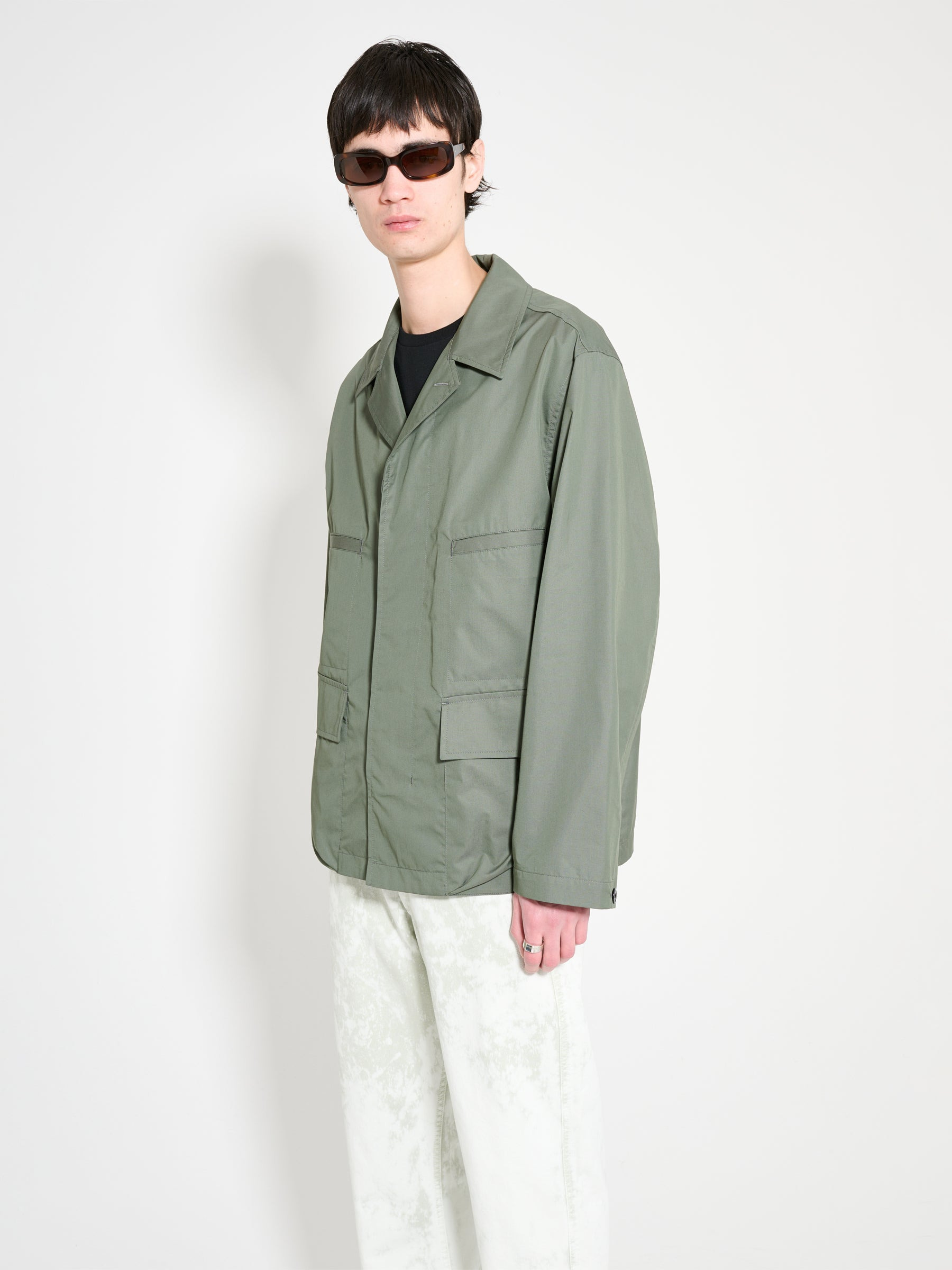 LEMAIRE 4 POCKET OVERSHIRT ASH GREY - 2