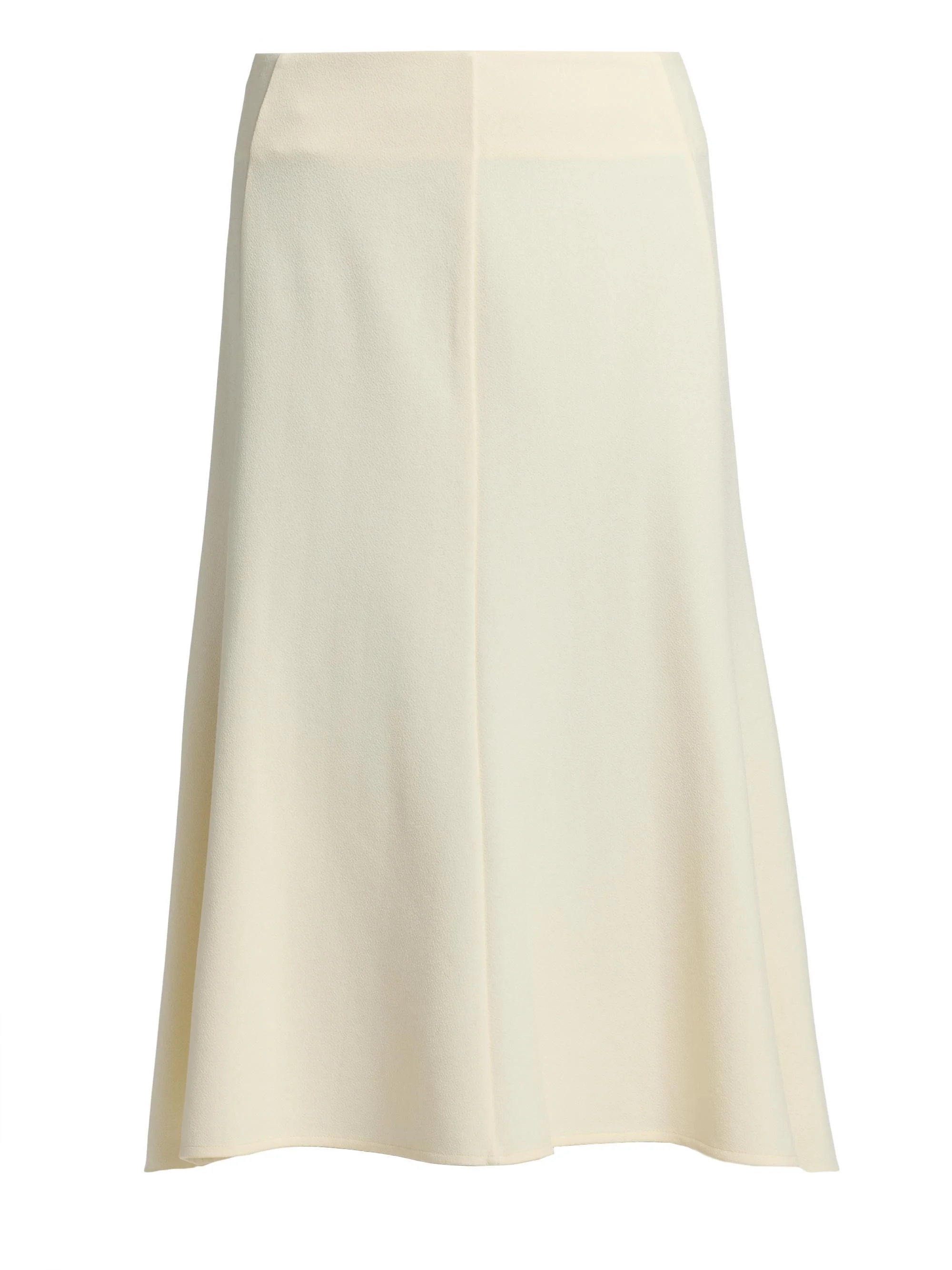 Women's Crepe Textured Midi-Skirt - Chalk - 1