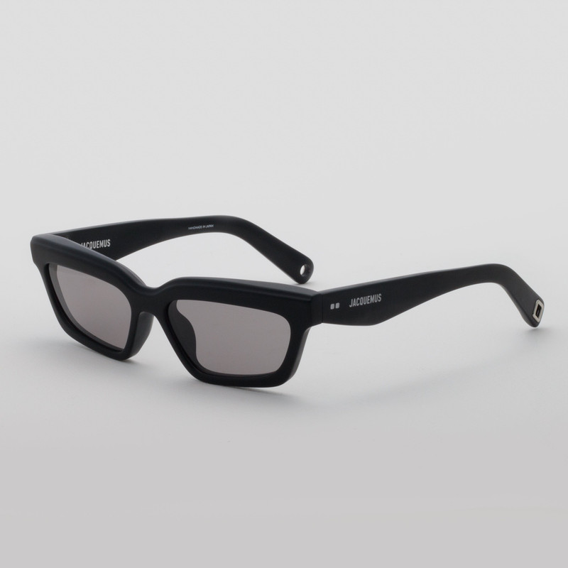 JACQUEMUS Salon Angular Sunglasses in Matt Black outlook