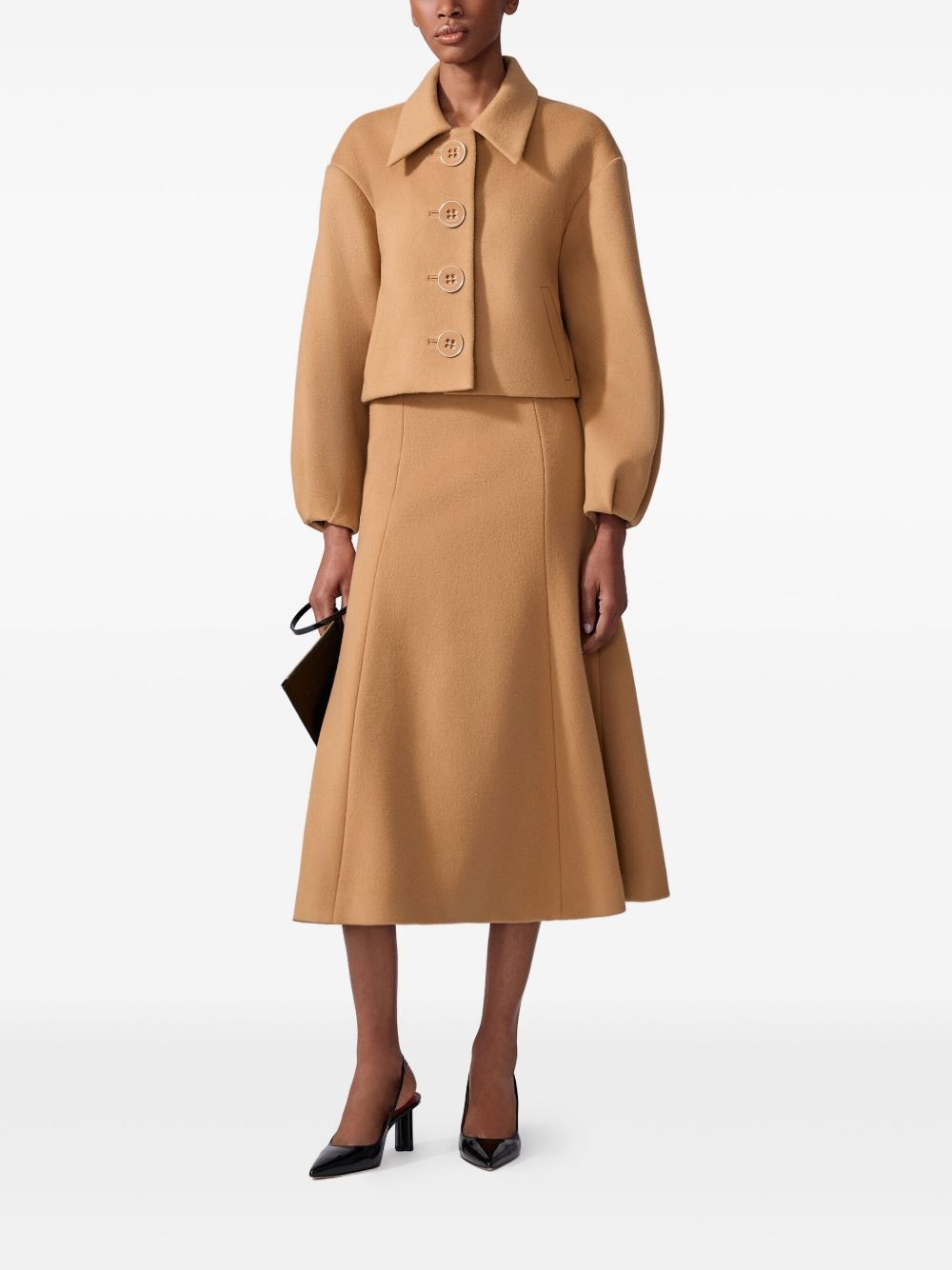 cropped wool jacket - 2