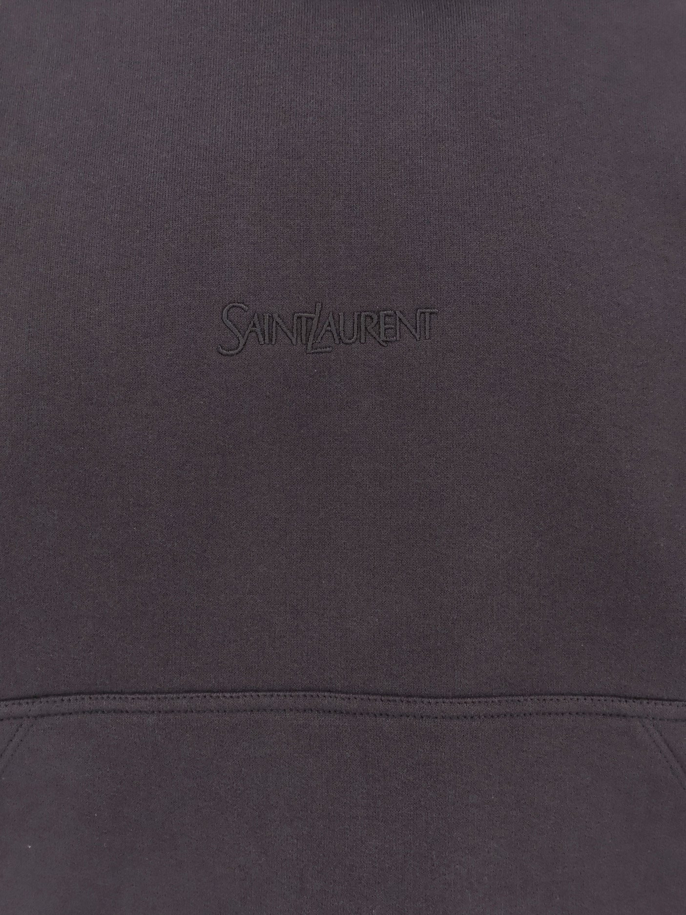Saint Laurent Organic Cotton Sweatshirt With Frontal Logo Embroidery - 4