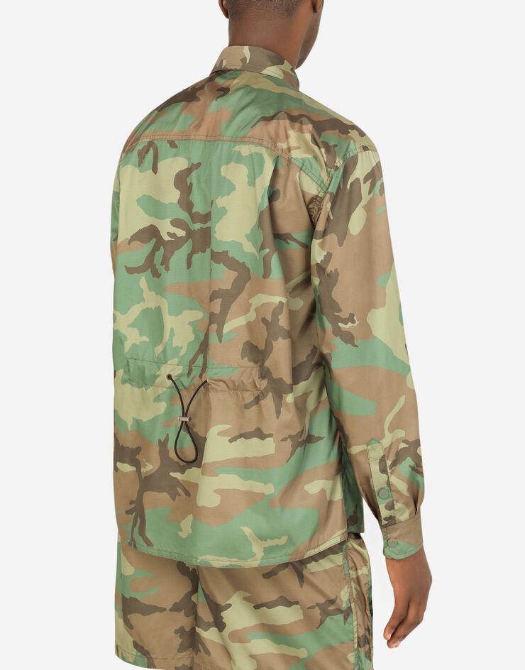 Camouflage-print nylon shirt - 5