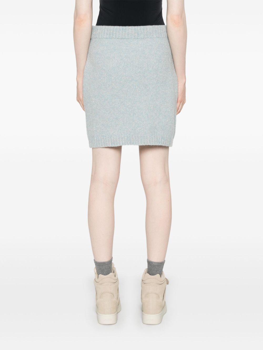 marl-knit mini skirt - 4