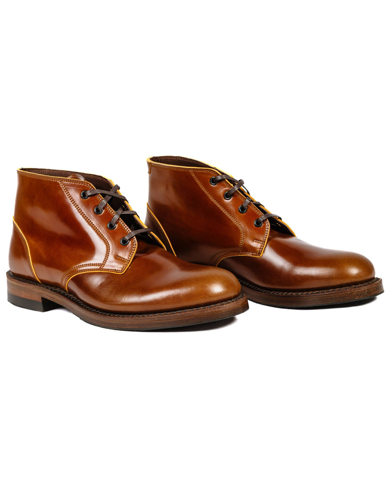 JOHN LOFGREN The Steadfast Chukka Boots Shinki Hikaku Shell Cordovan Cognac outlook