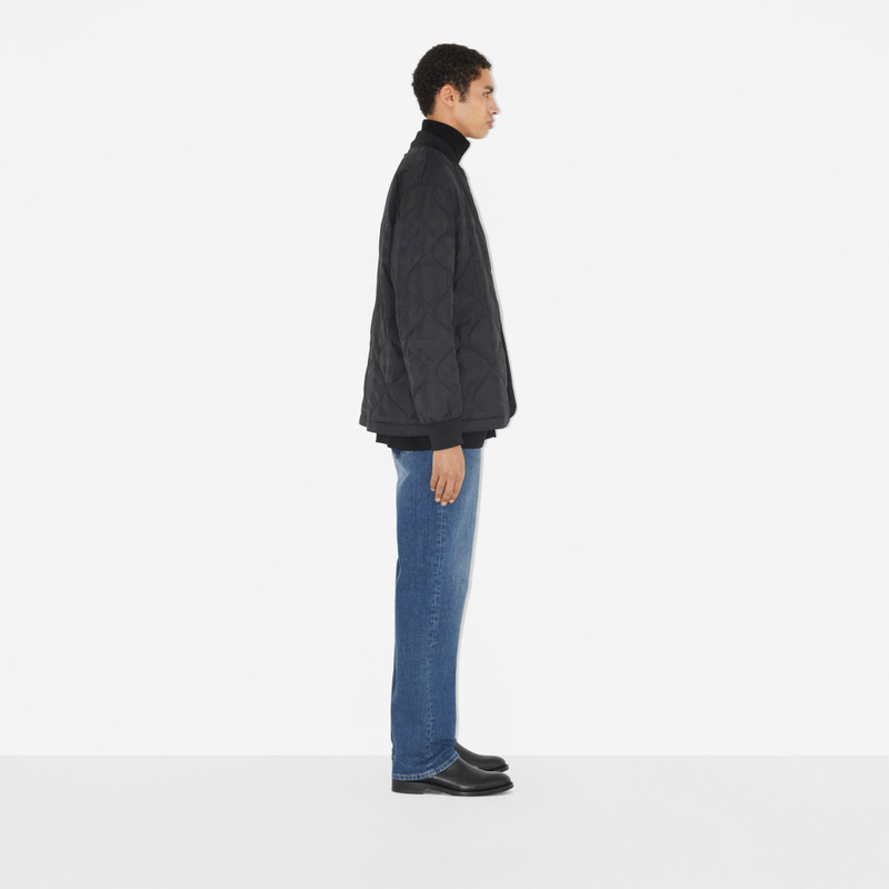 Quilted Check Nylon Bomber Jacket 3