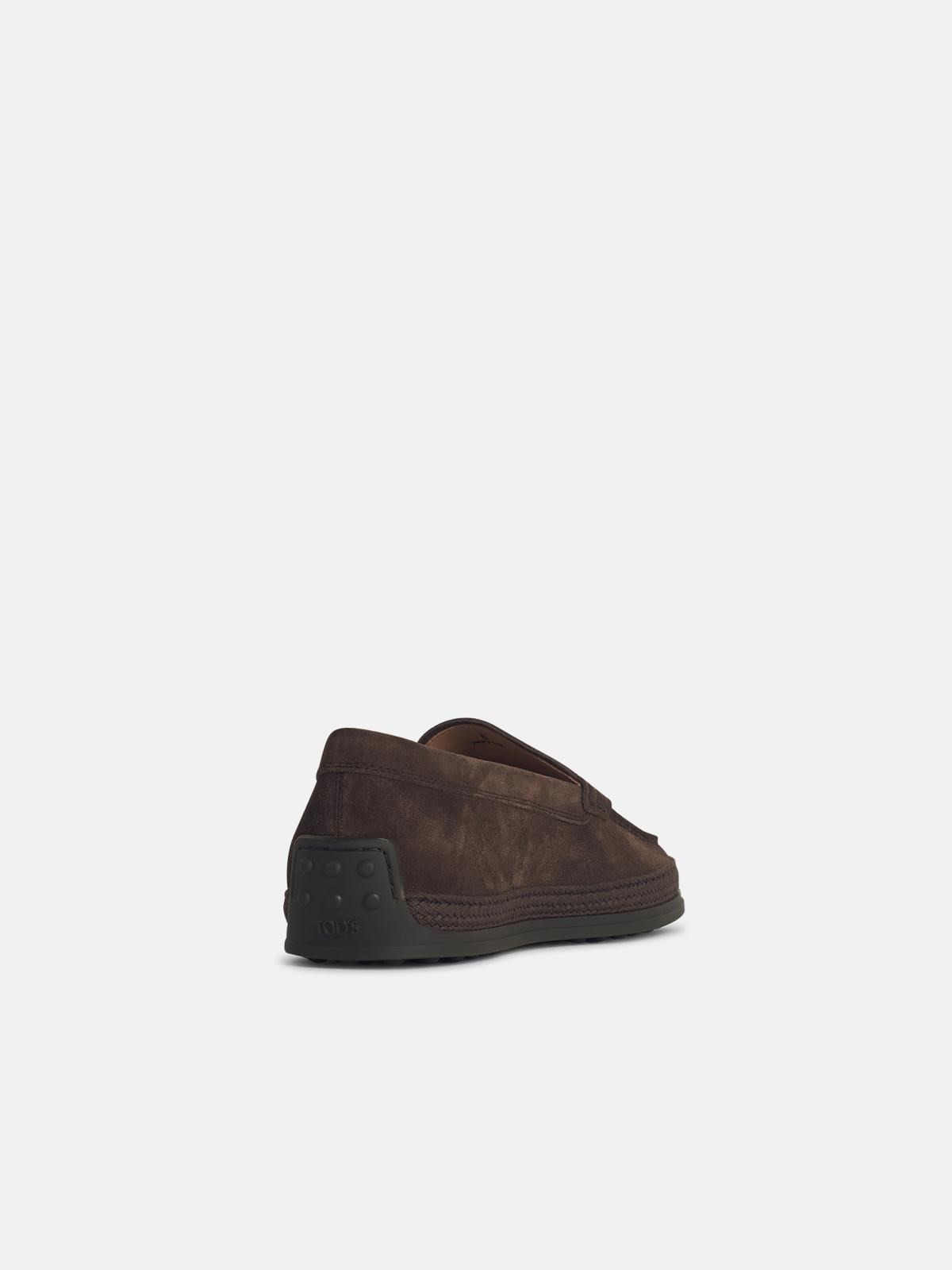 BROWN SUEDE LOAFERS - 3