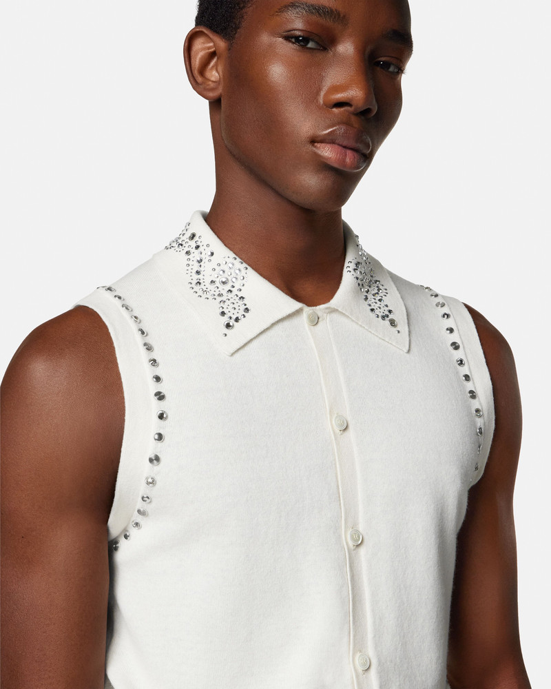 Embellished Cashmere-Blend Knit Vest 3