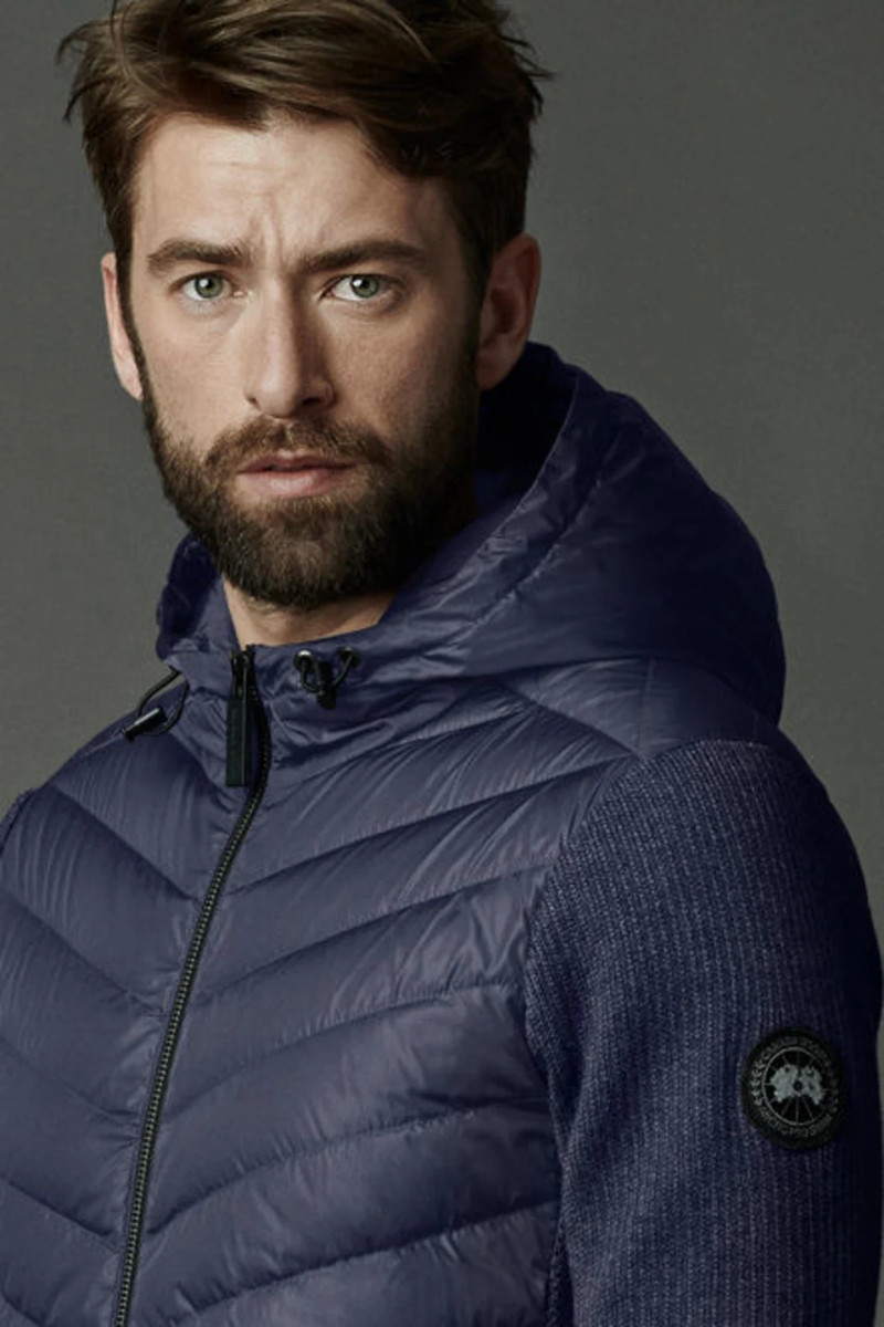 MEN'S HYBRIDGE QUILTED KNIT DOWN HOODY BLACK LABEL 3