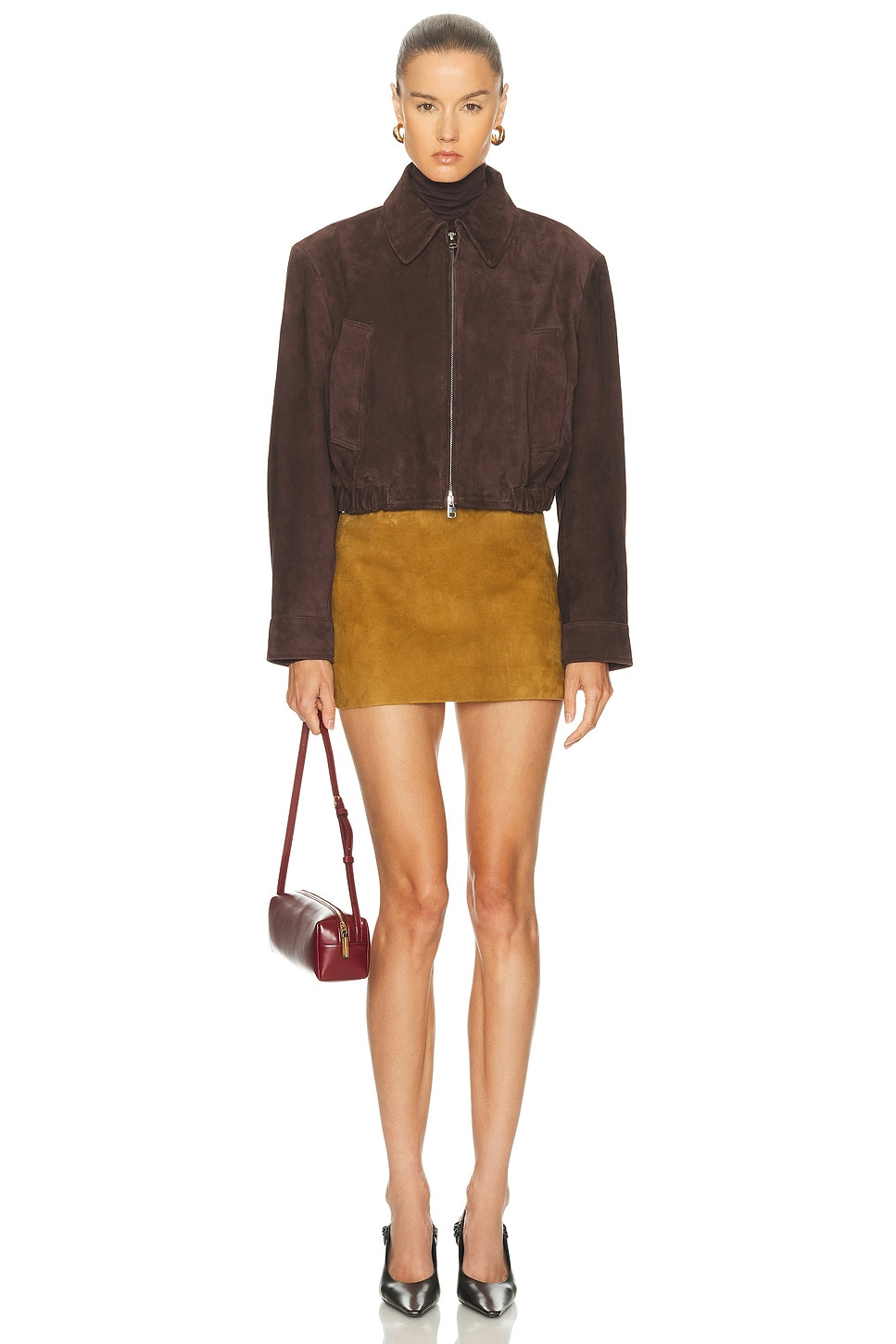 Nahlia Cropped Suede Jacket - 5