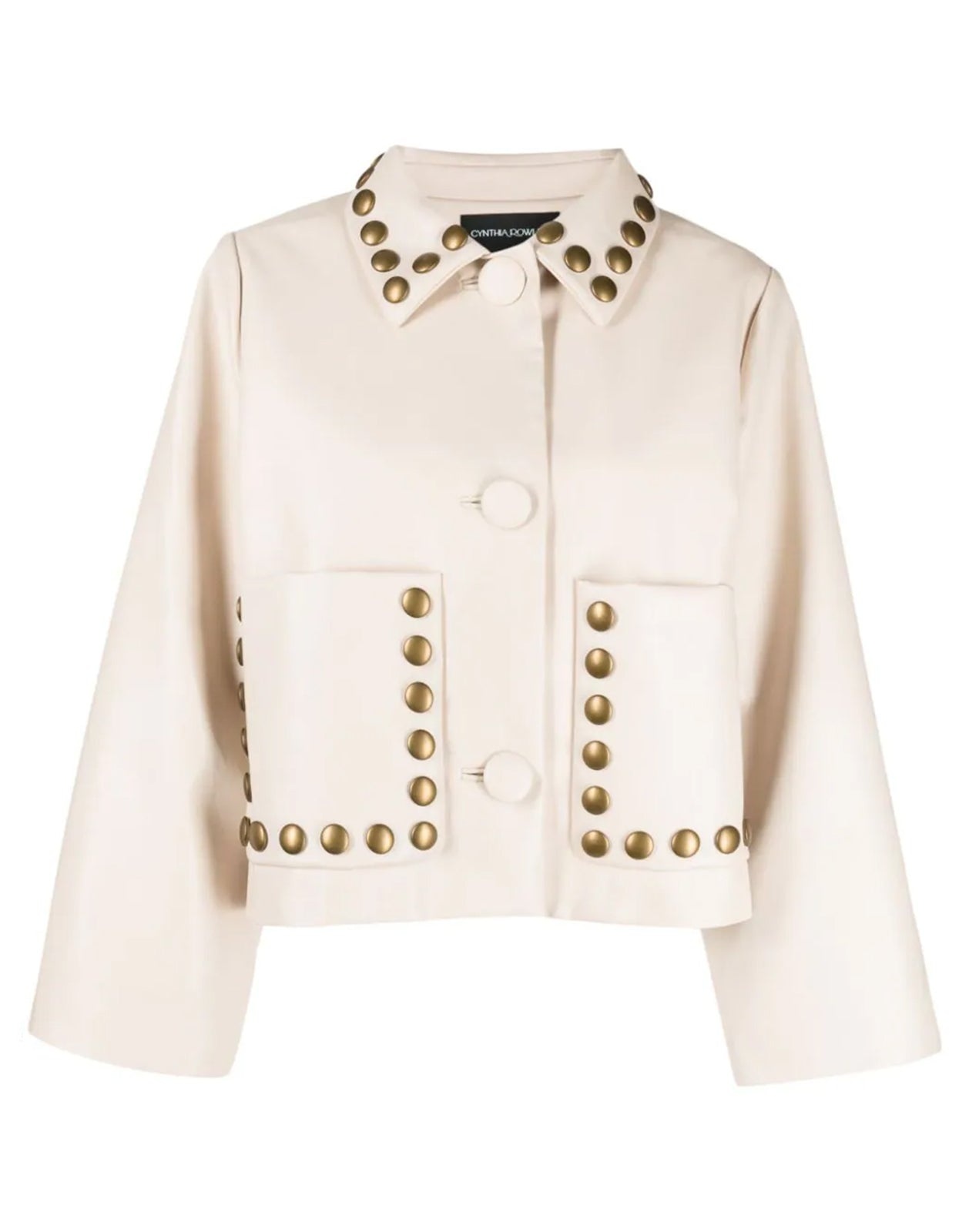 Studded Vegan Leather Jacket - 6