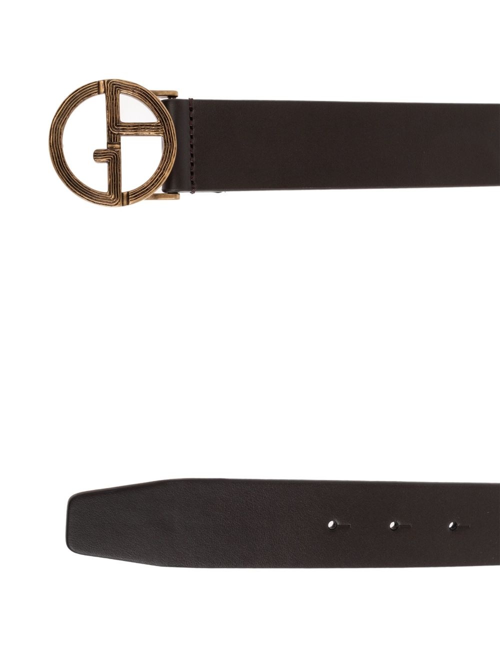 GA-logo leather belt - 2