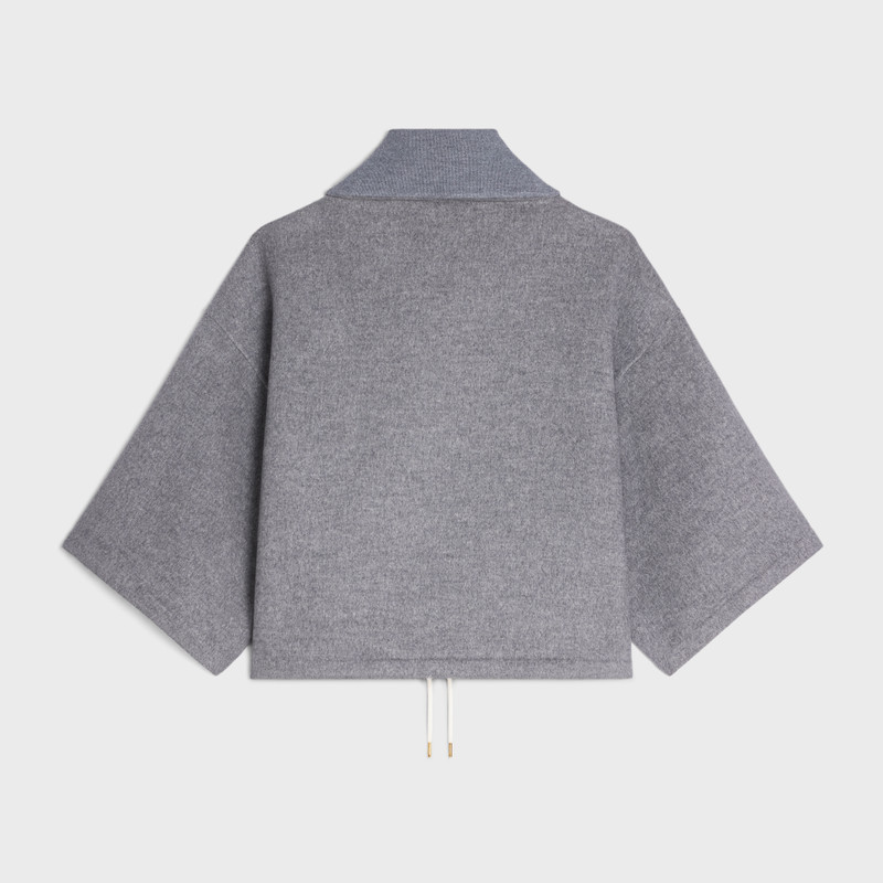 CELINE Egg pea jacket in double face cashmere outlook