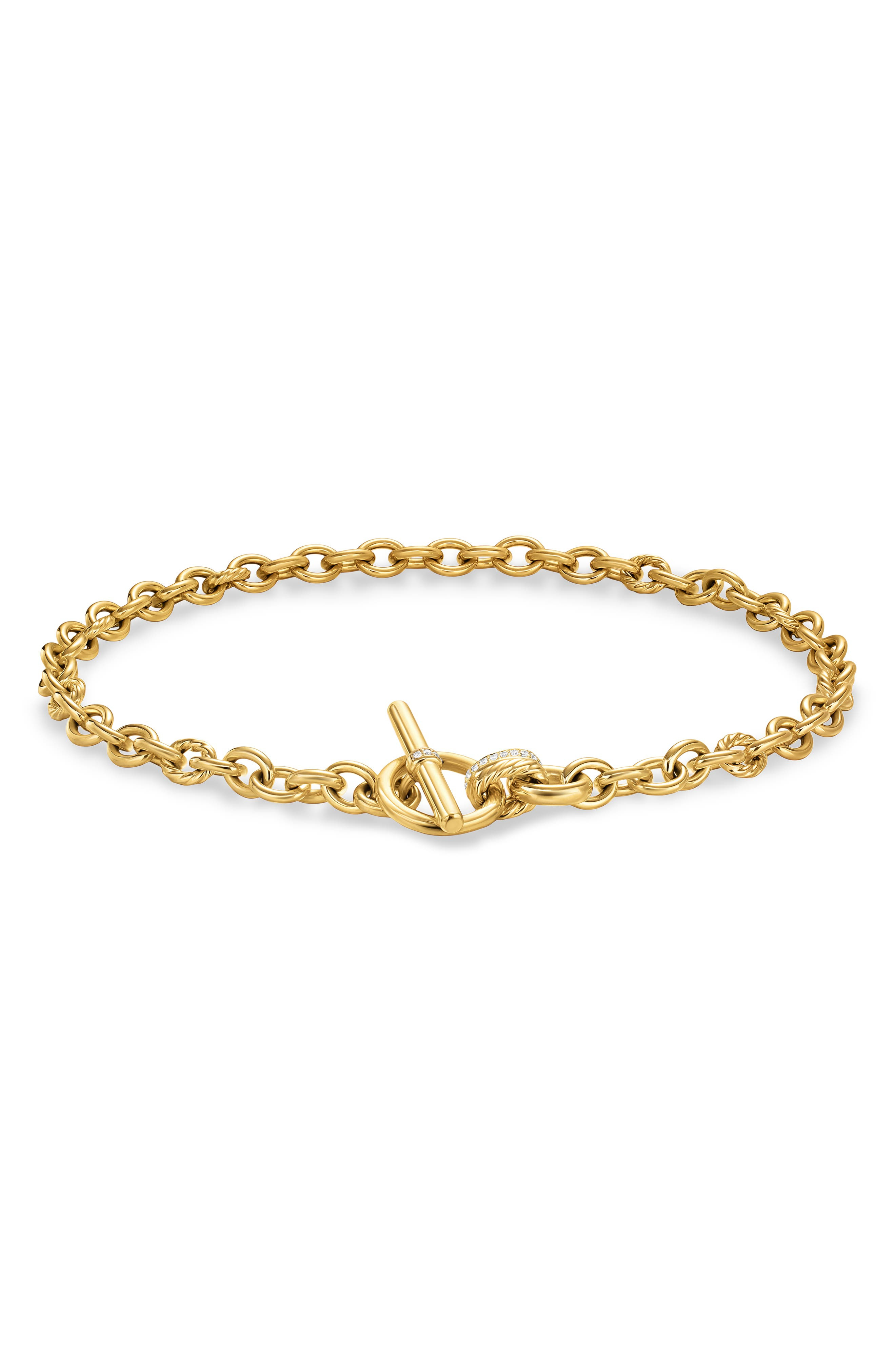 David Yurman DY Mercer® Toggle Chain Necklace in 18K Yellow Gold with Diamonds, 8mm at Nordstrom - 2
