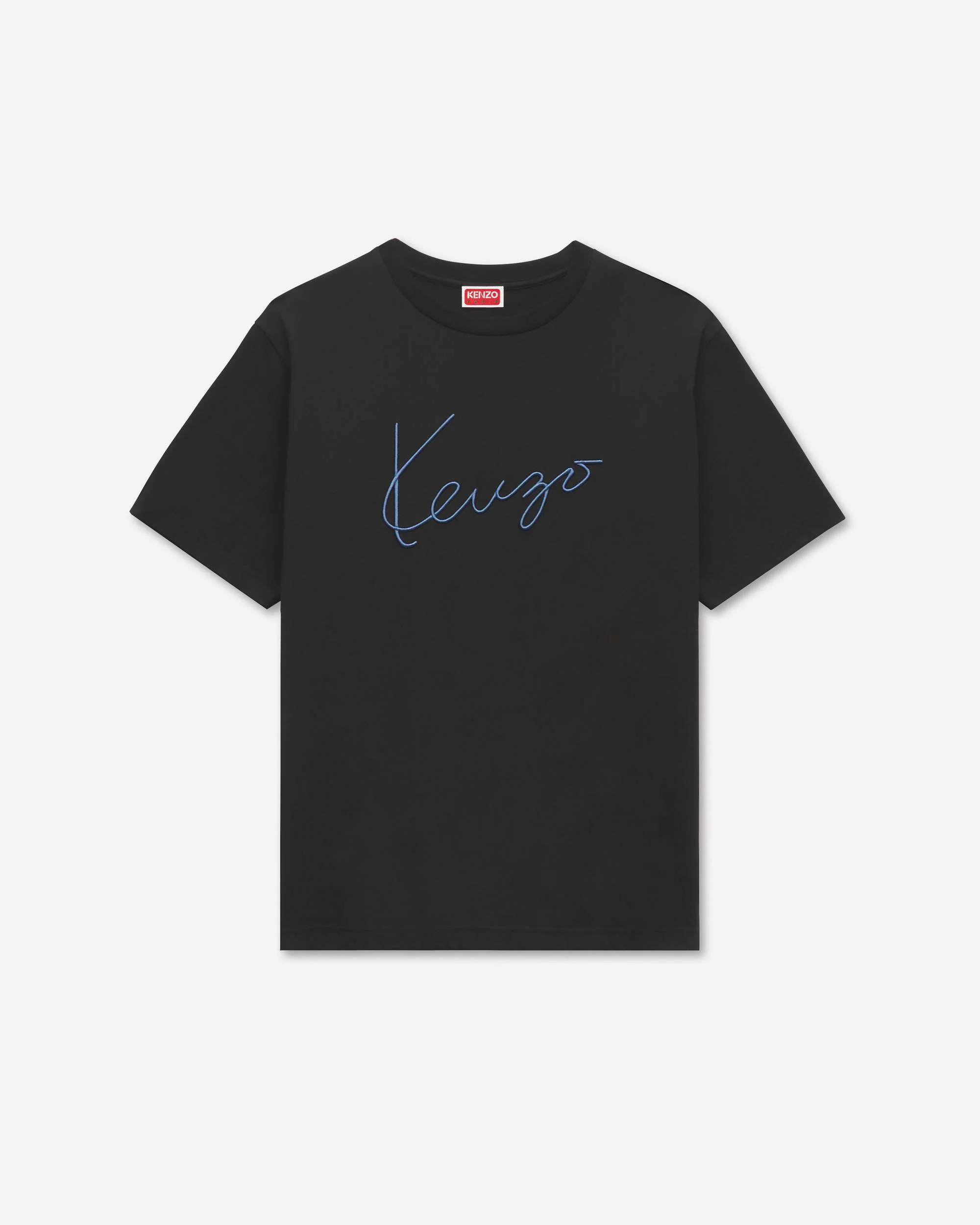 'KENZO Signature' embroidered T-shirt in cotton - 1