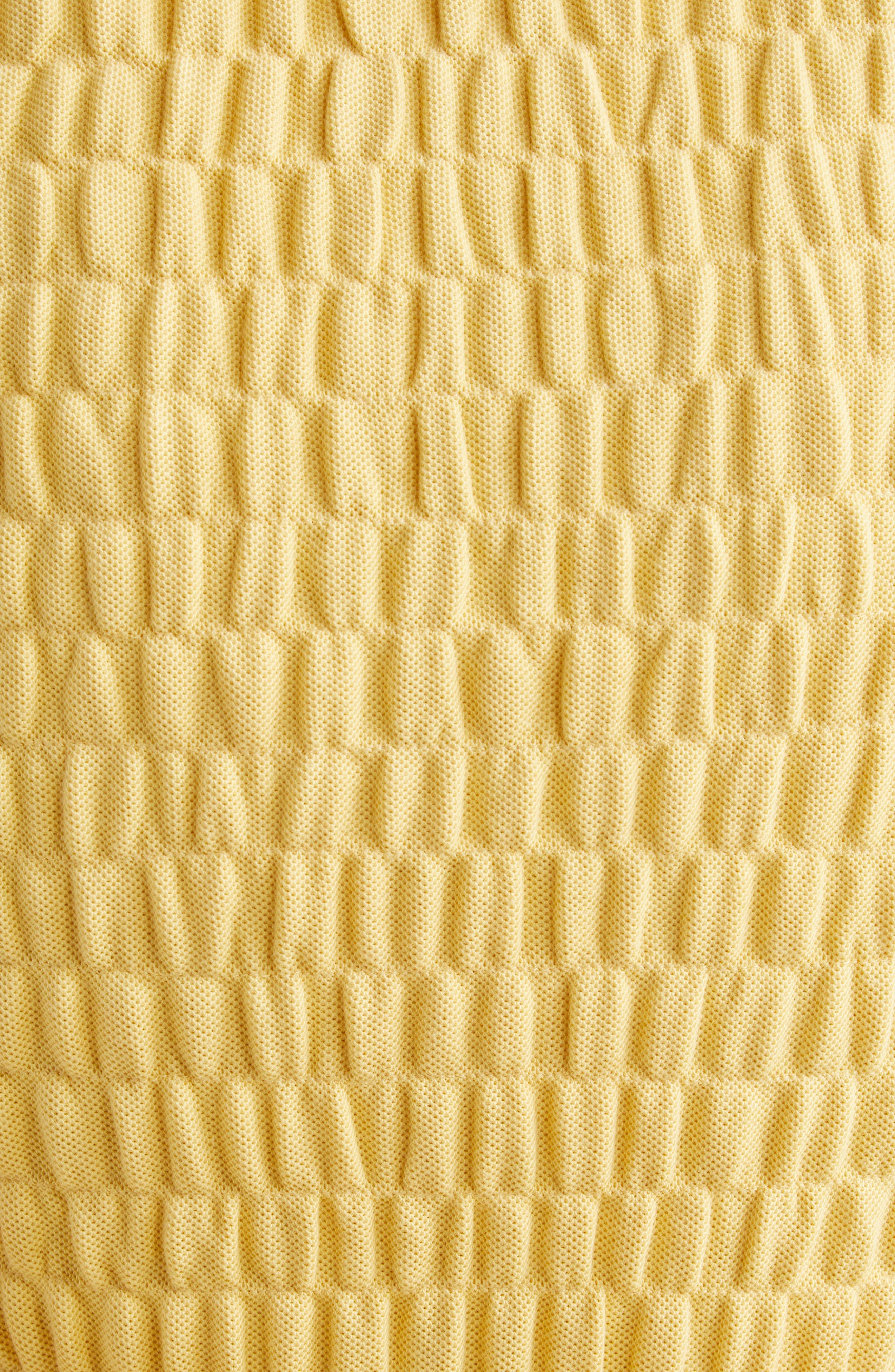 CONNER IVES Shirred Organic Cotton Piqué Bustle Polo in Yellow at Nordstrom - 7