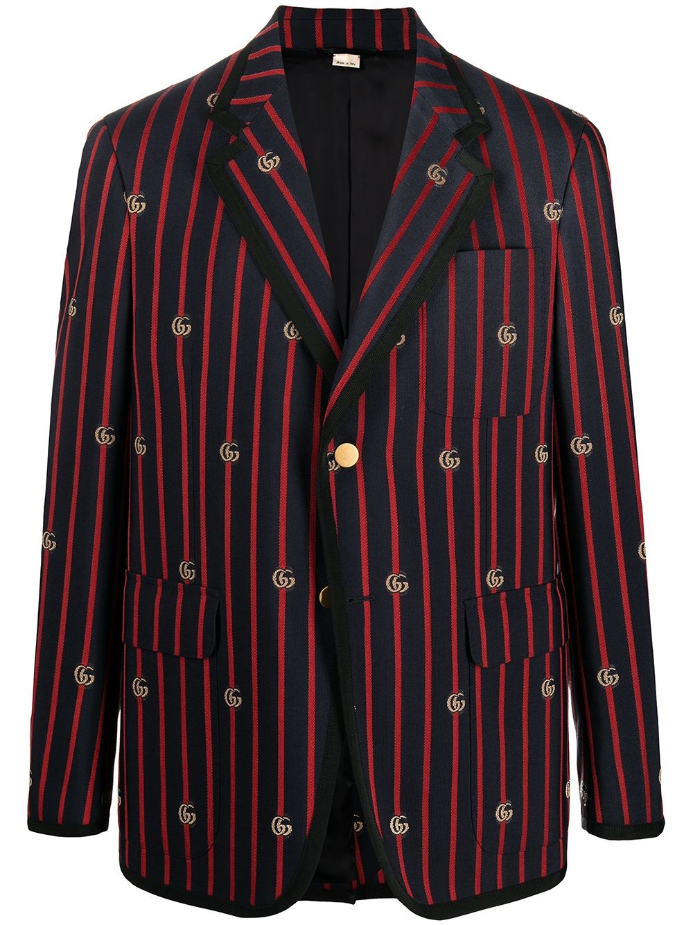 GG striped wool blazer - 1