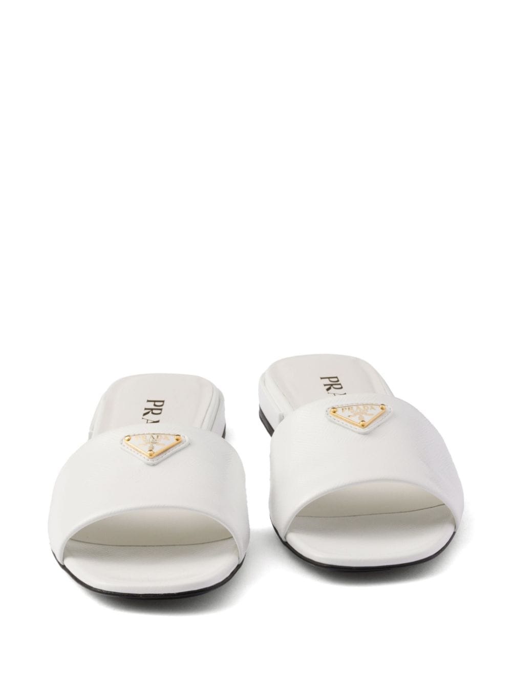 Saffiano patent leather slides - 5