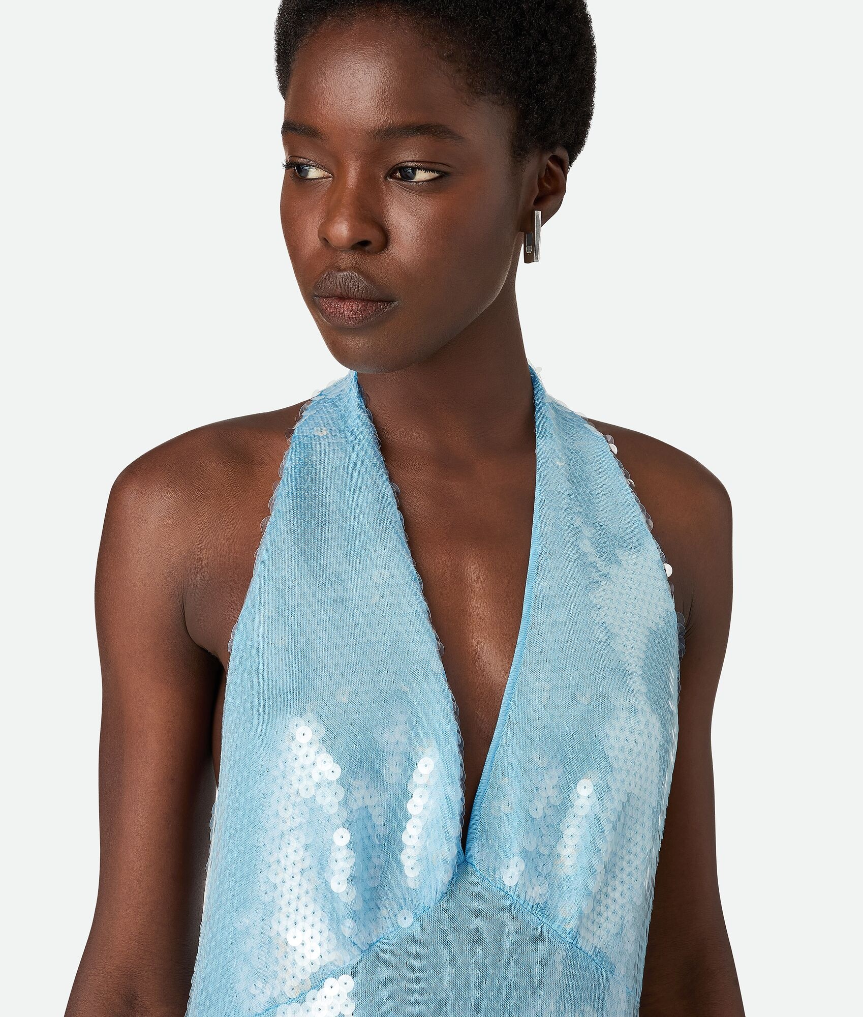 Light Viscose Sequins Dress - 4