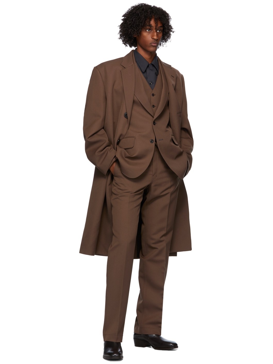 Brown Suit Coat - 4