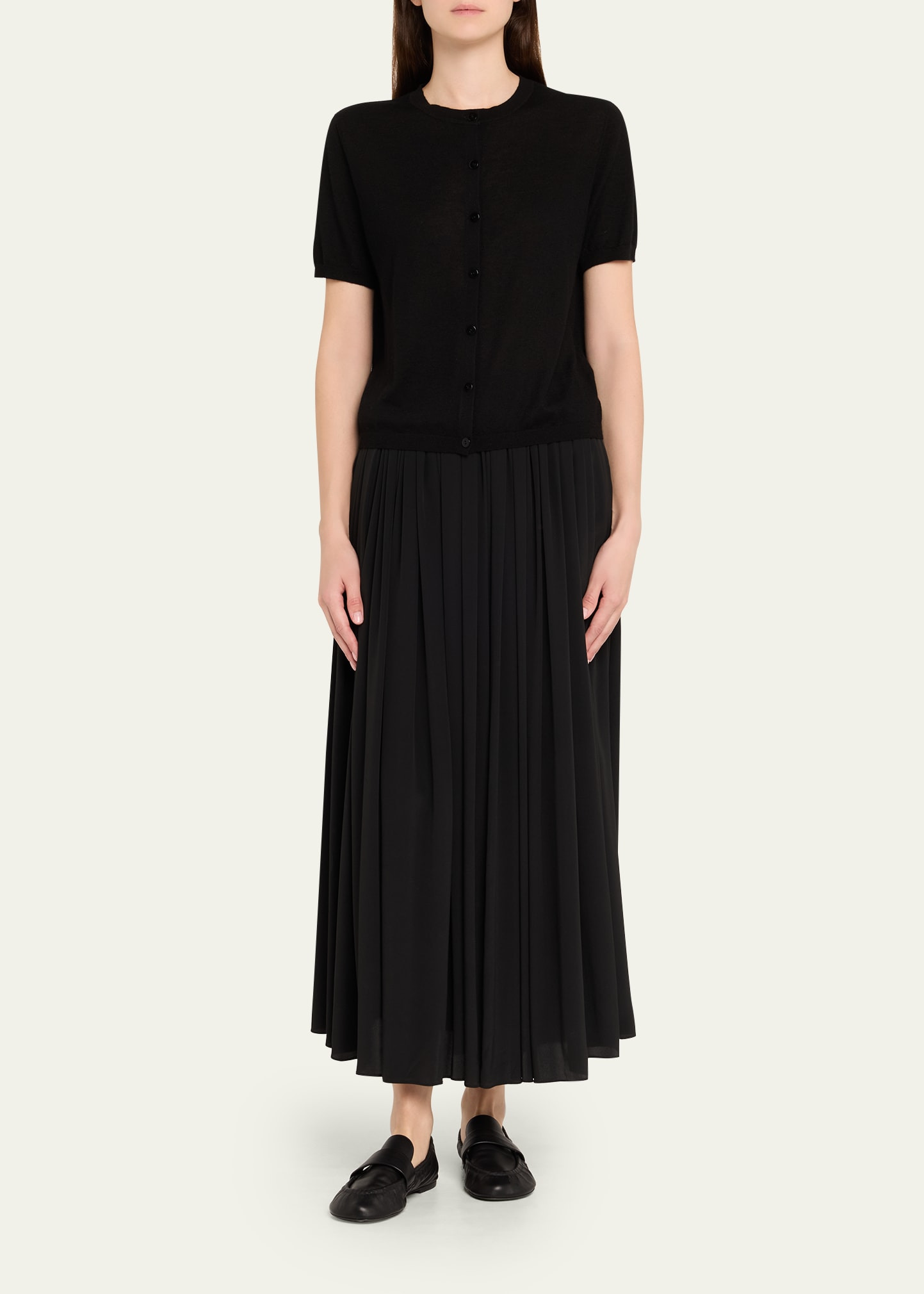 Charlotte Short-Sleeve Cashmere Cardigan - 2