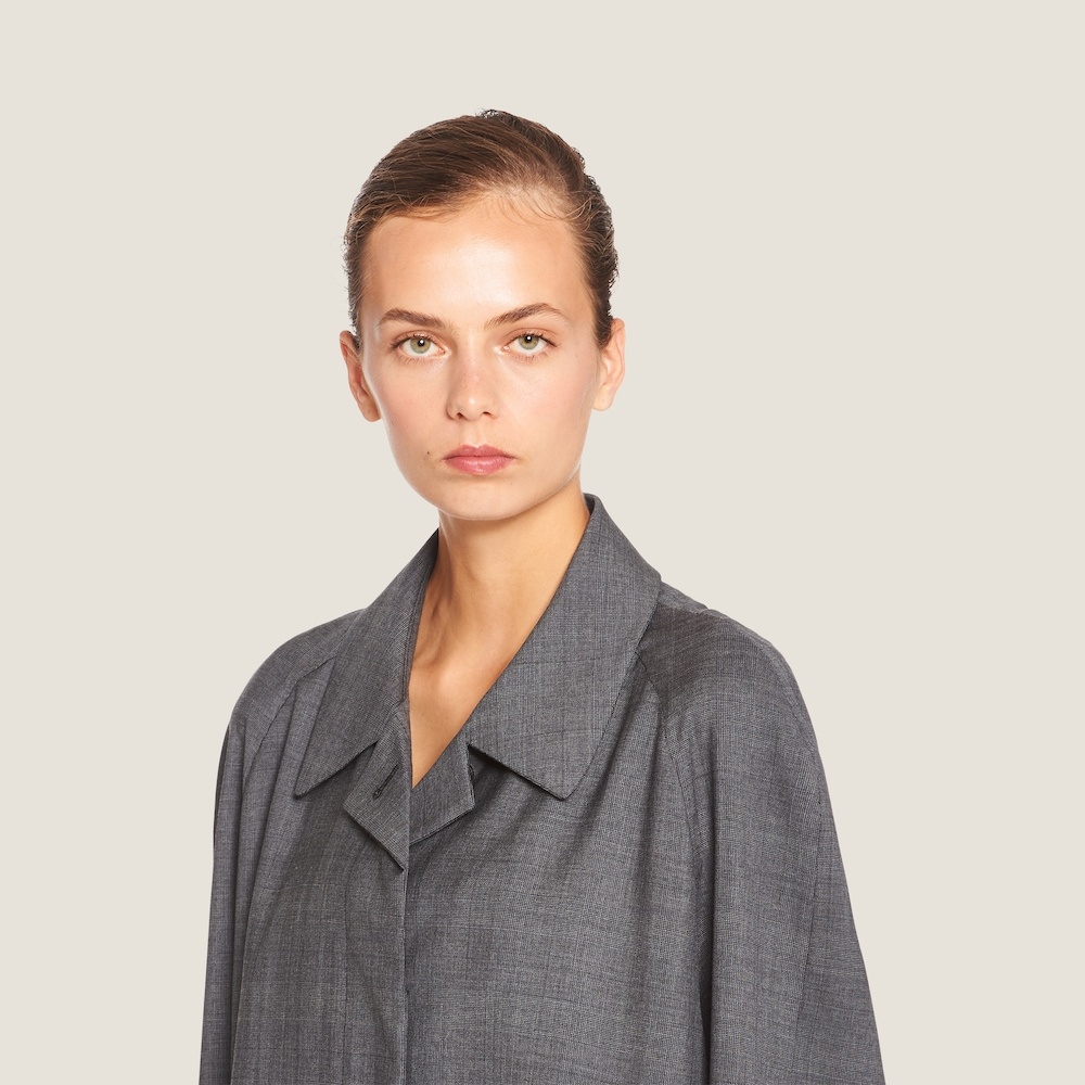 Single-breasted Prince of Wales check wool coat - 4