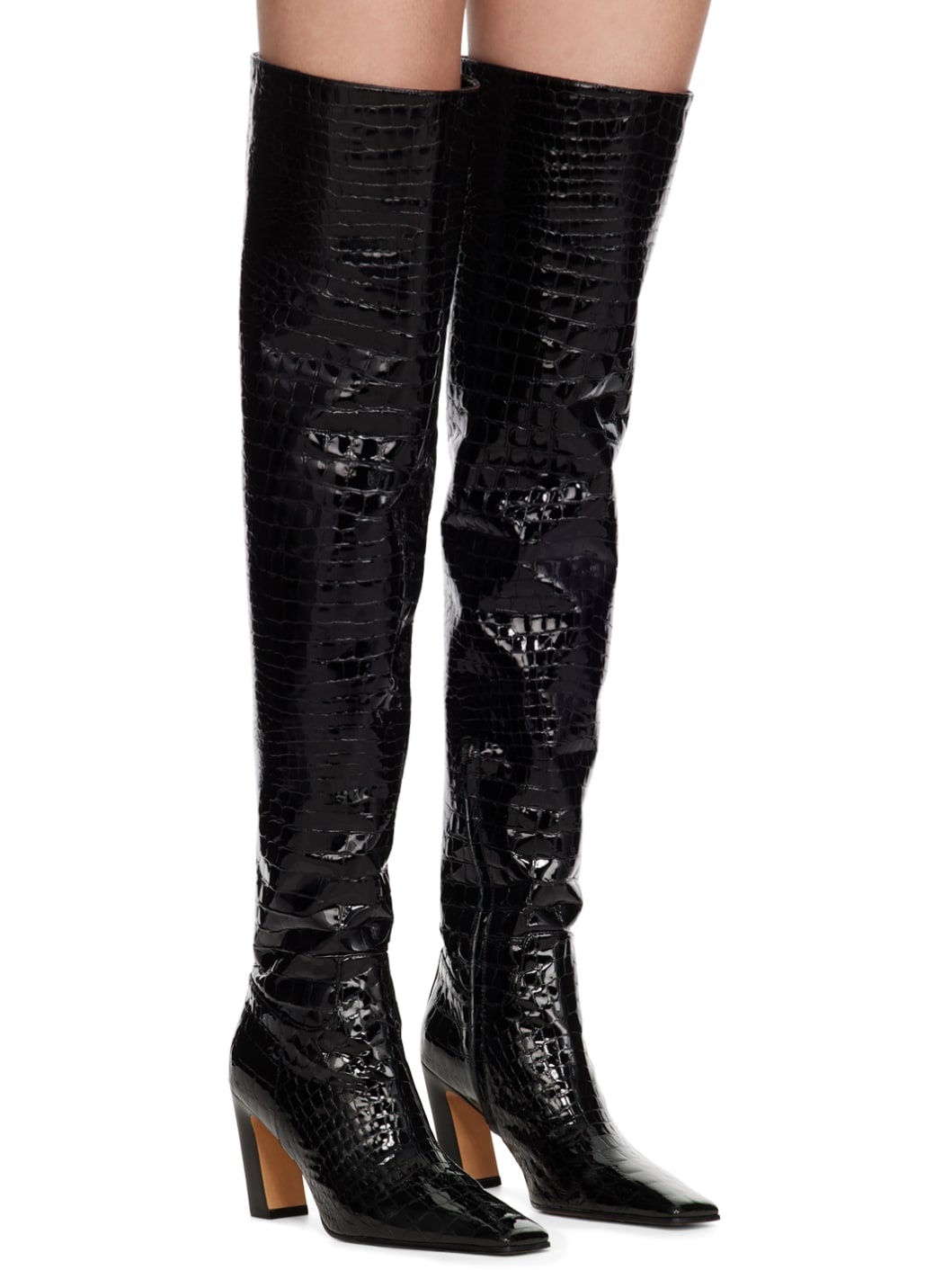 Black 'The Marfa' Over-The-Knee Boots - 4