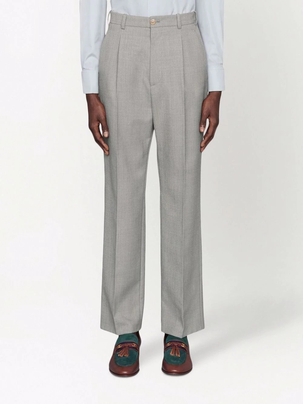 pressed-crease tailored trousers - 3