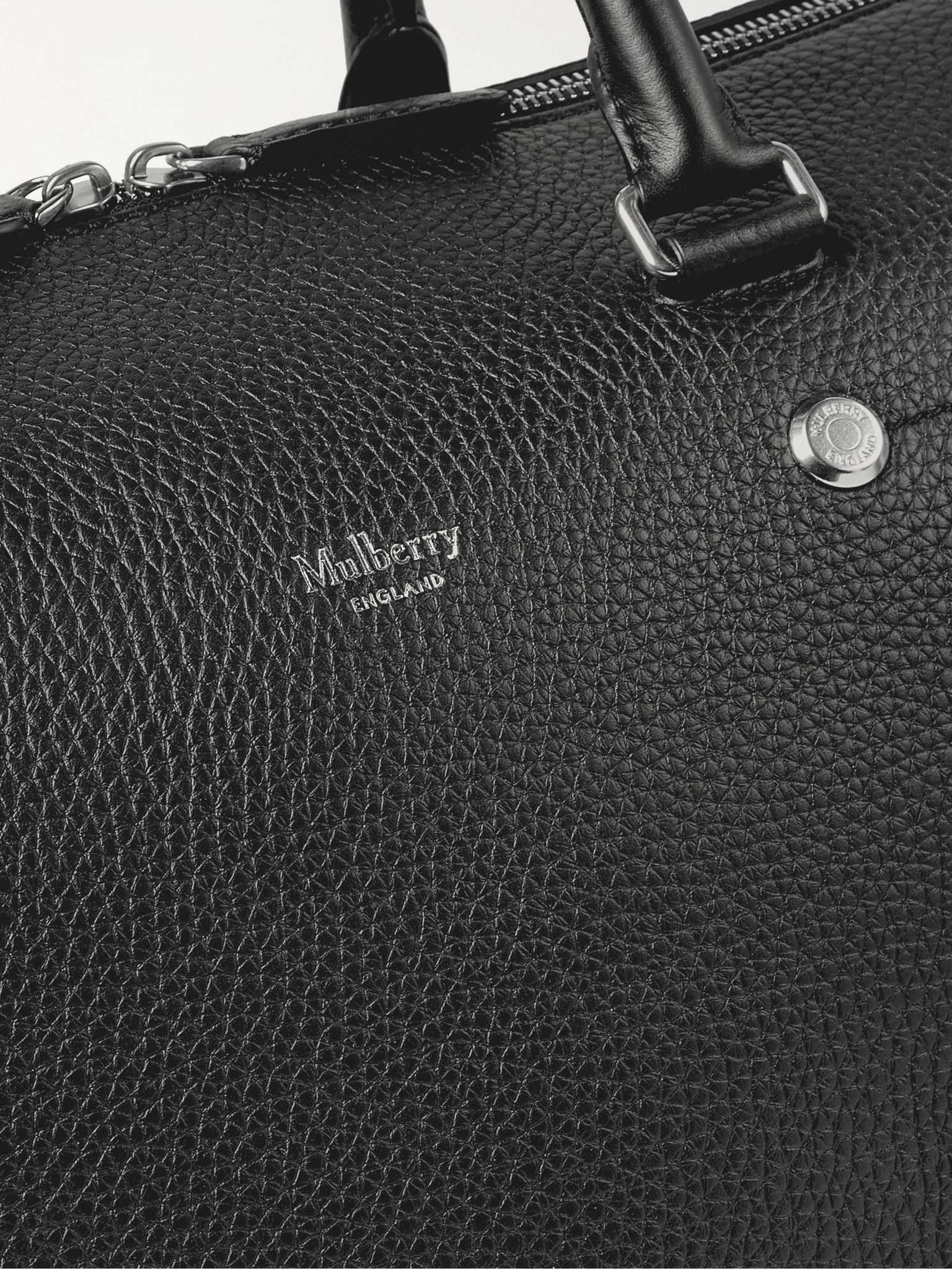 Logo-Trimmed Full-Grain Leather Holdall - 4