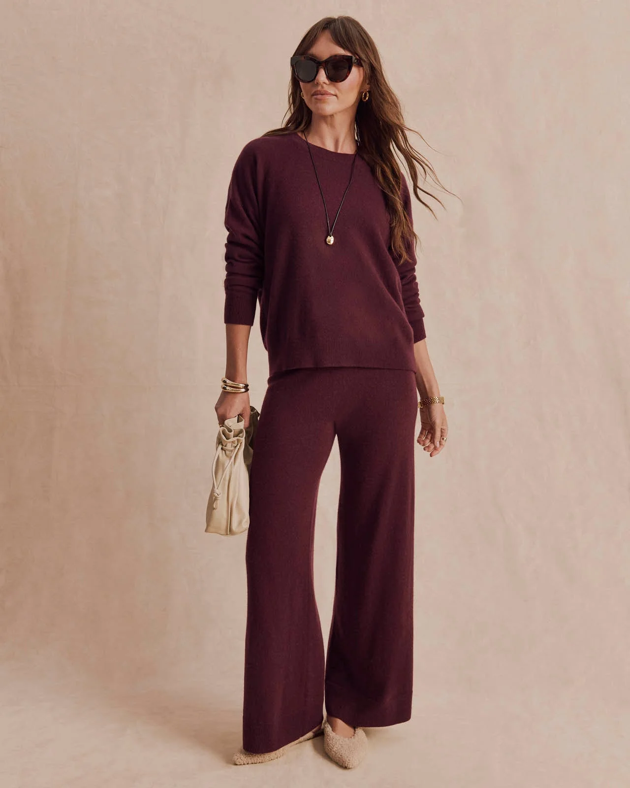 Tori Cashmere Wide Leg Pant - 1