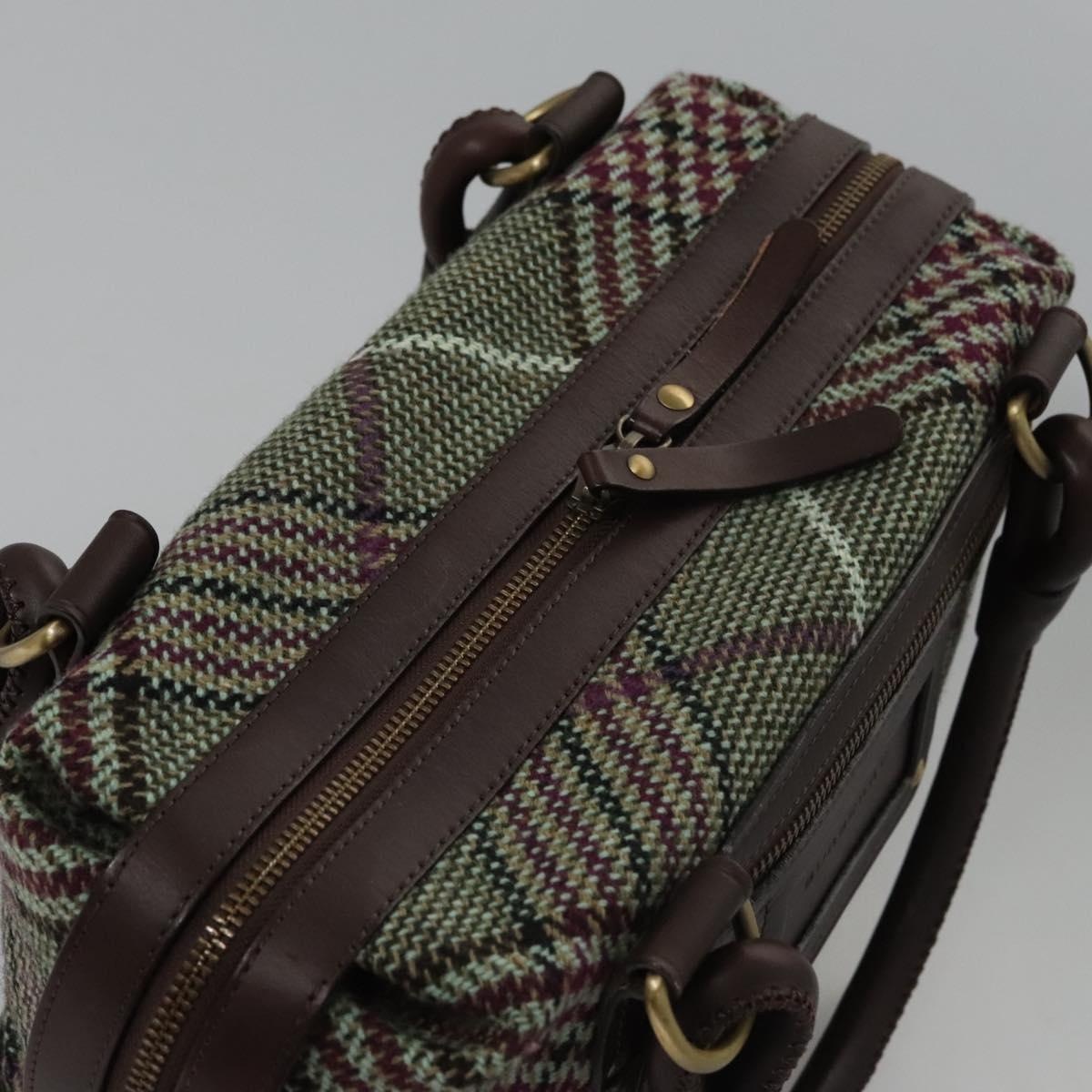Burberry Nova Check Hand Bag Canvas Green - 6