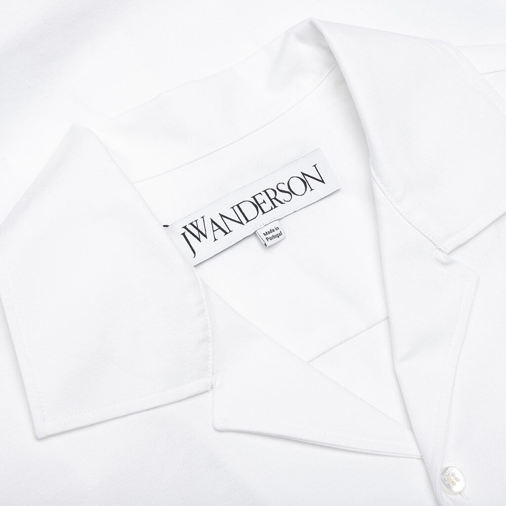 DOUBLE LAYER SHORT SLEEVE SHIRT - WHITE - 5