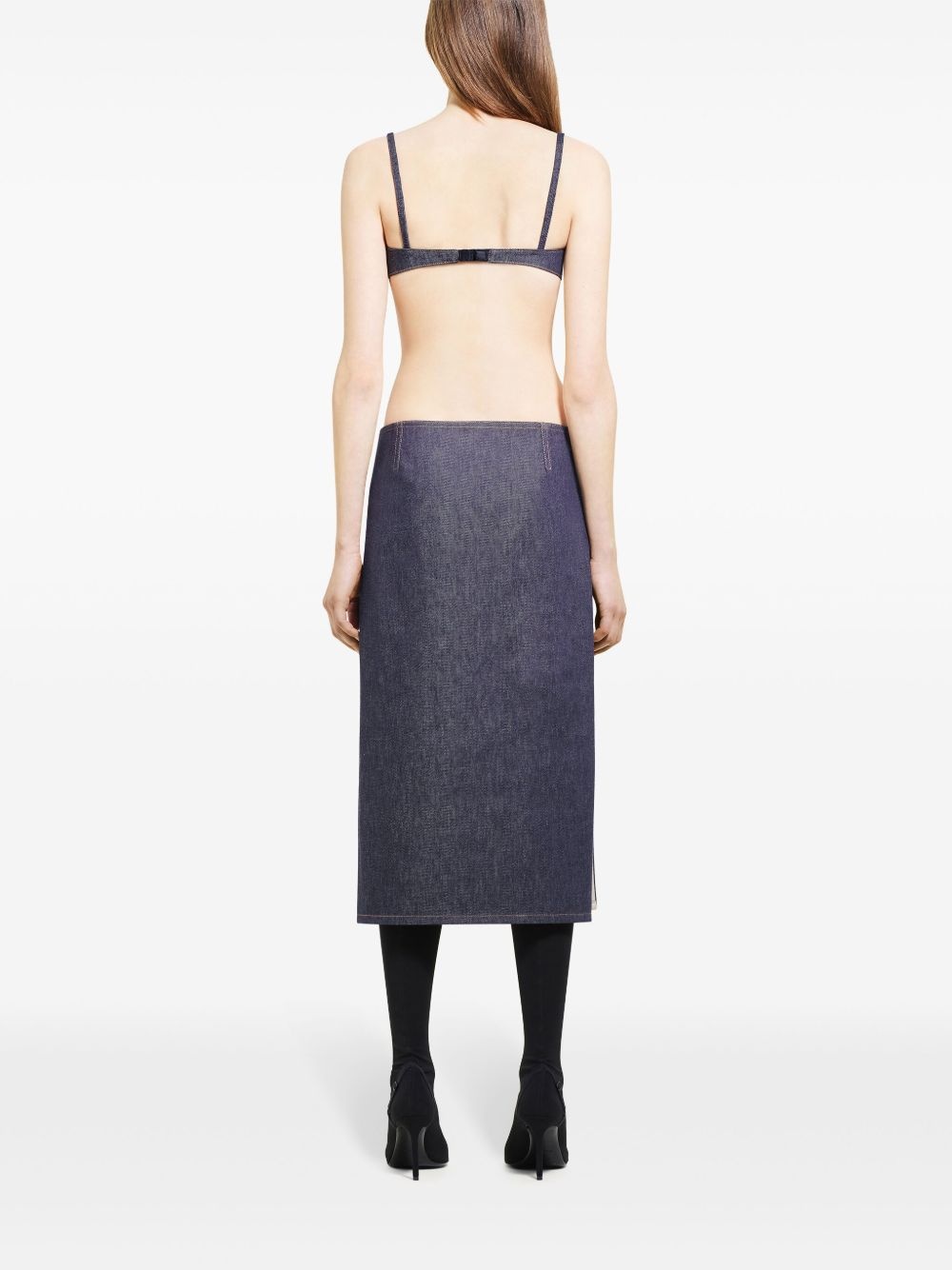 straight denim skirt - 4