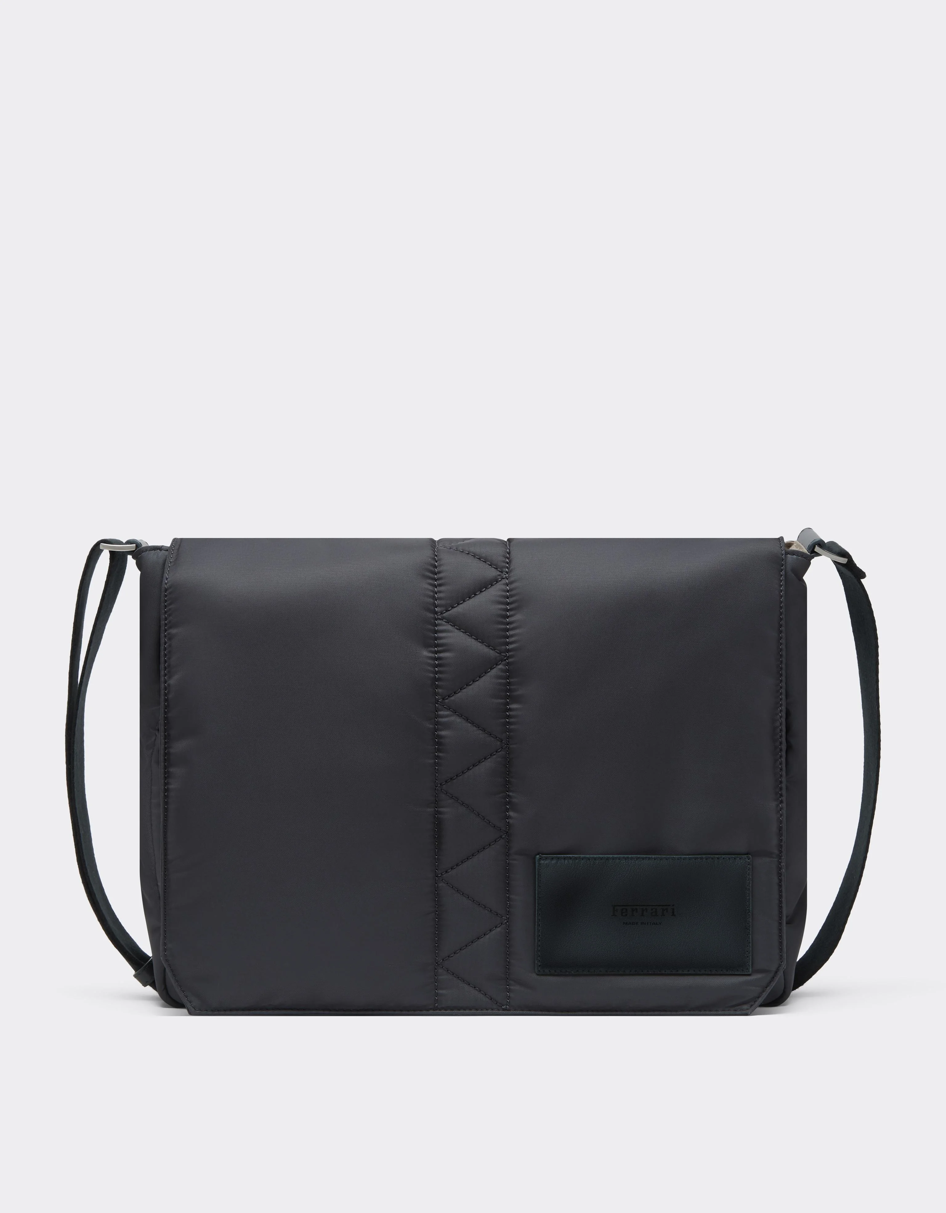 Q-Cycle Nylon Messenger Bag with Leather Details - 1