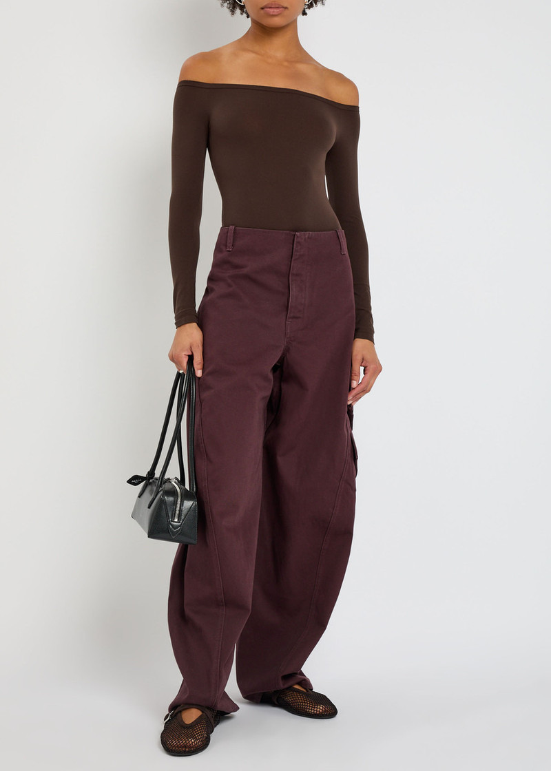 Alaïa Off-the-shoulder Stretch-nylon Bodysuit 4