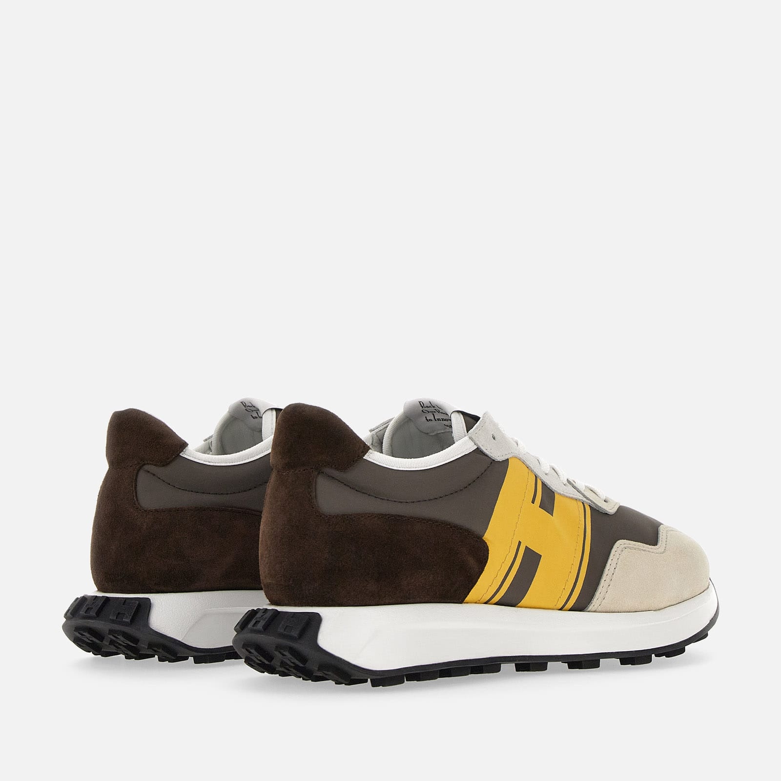 Sneakers Hogan H601 Ivory Yellow Brown - 3